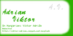 adrian viktor business card